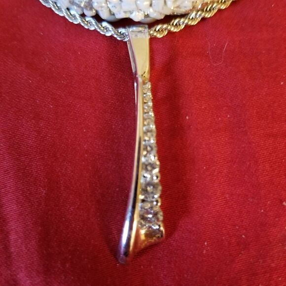 SALE! 💥DESIGNER ART DECO 14K DIAMOND PENDANT - Picture 2 of 9